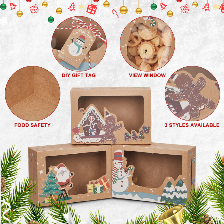 Sangdo 24 Pack Christmas Cookie Boxes For Gift Giving, Christmas Bakery